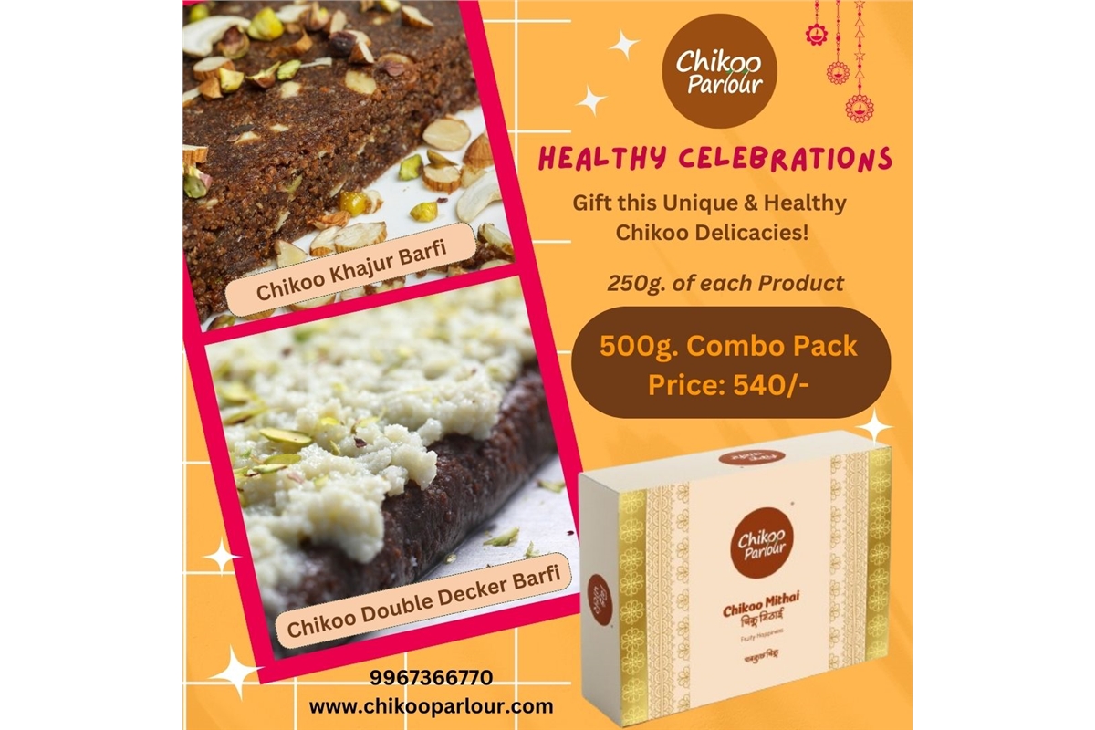 Chikoo Double Decker Barfi + Khajur Barfi